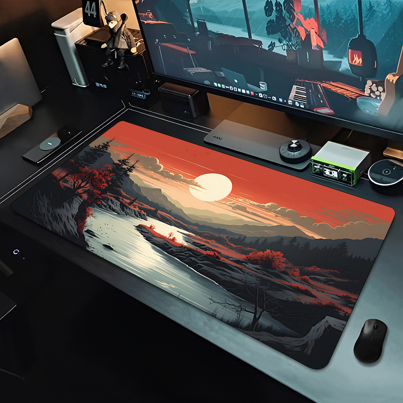 Gaming Keyboard Easy To Clean - Sunset Scenery Pc Keyboard Desk Mat