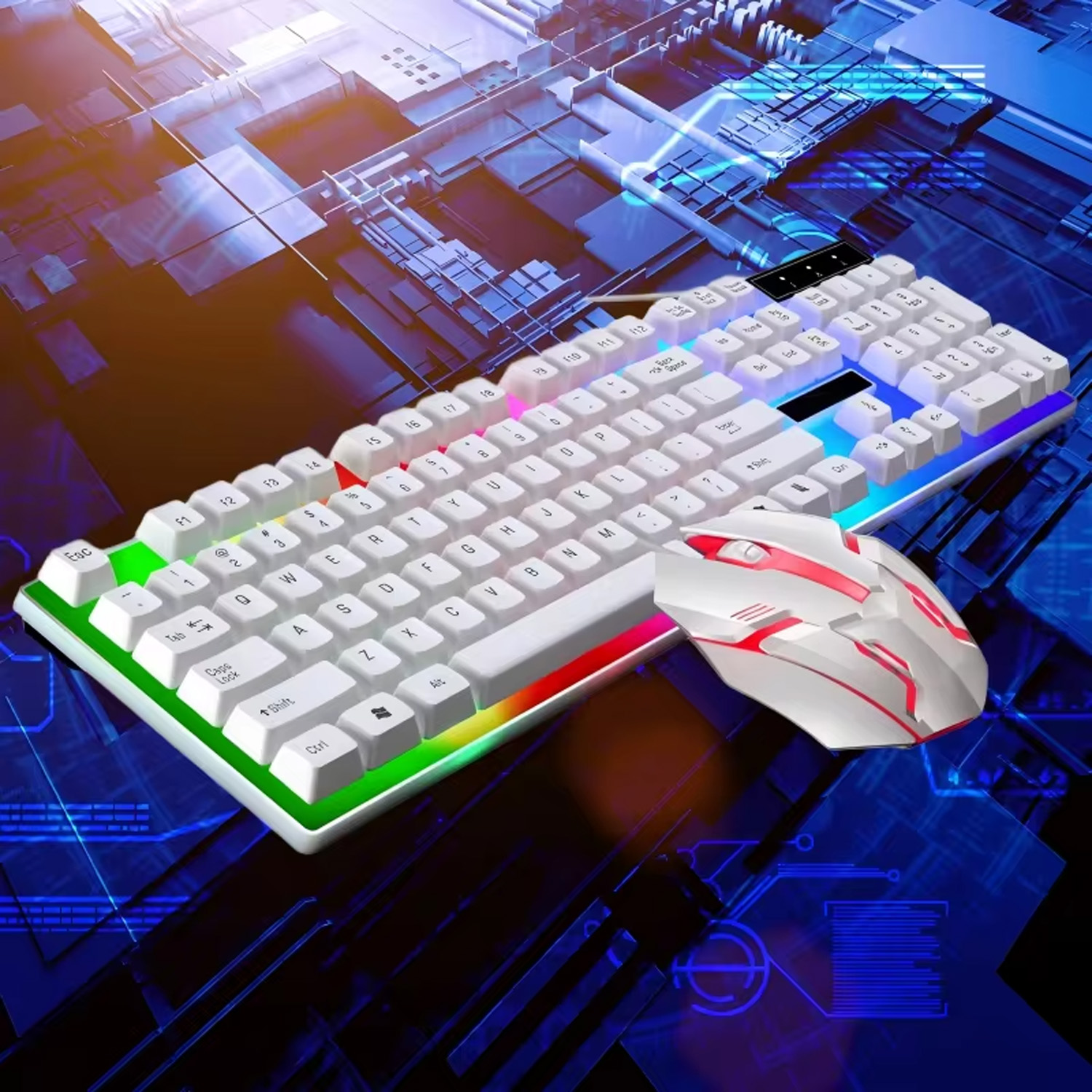 Gaming Keyboard Mouse Wireless - Stylish Backlight Wired Keyboard with Mouse