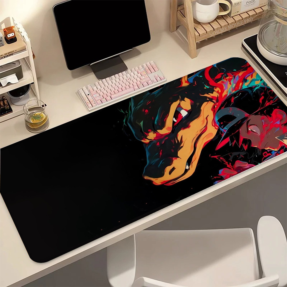 Gaming Keyboard Nearby - Gigantamax Charizard P-Pokemon Mouse Pad Large