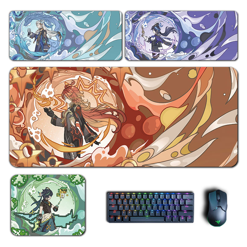 Gaming Keyboard Mouse - Anime Genshin Impact Mouse Pad Hu