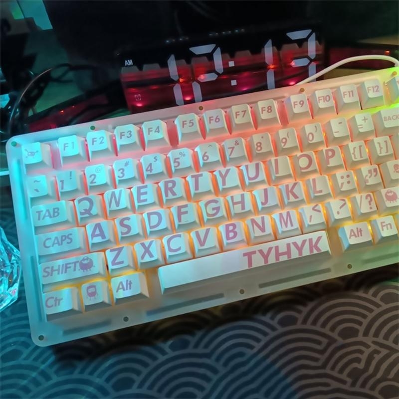 Gaming Keyboard Best - 132Keys Big Letter PBT Keycap Cherry