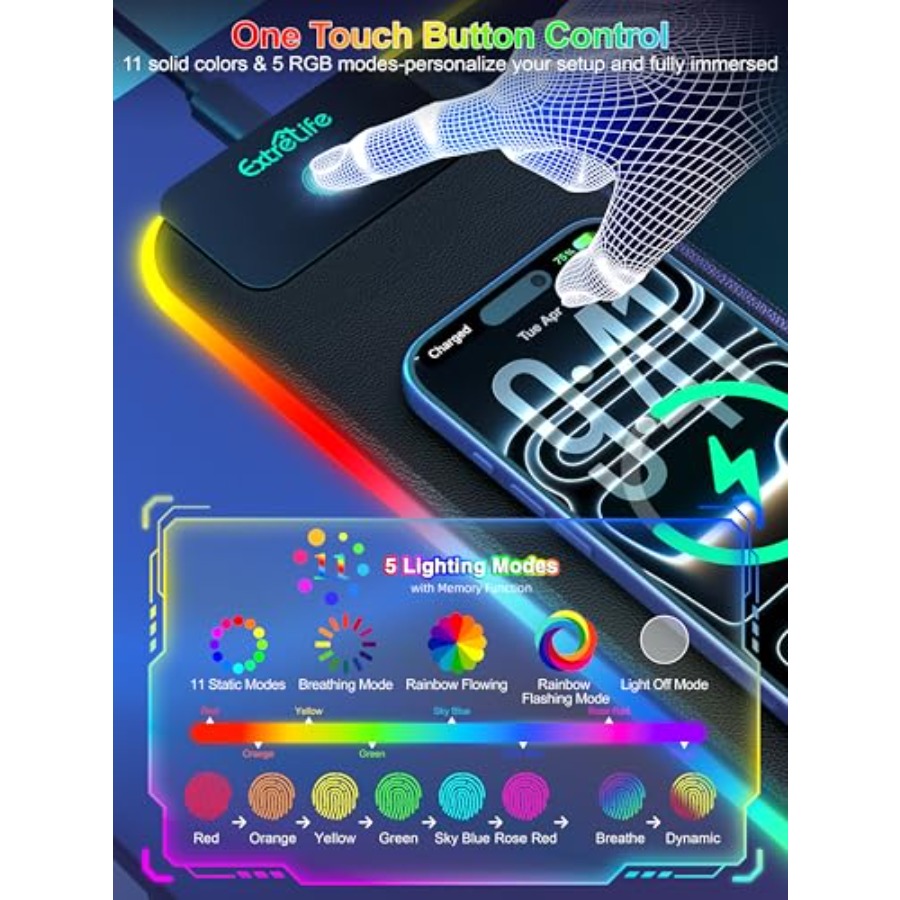Mouse Pad with 15W Wireless Ch - Gaming Keyboard Number Pad incelemesi ve fiyatı