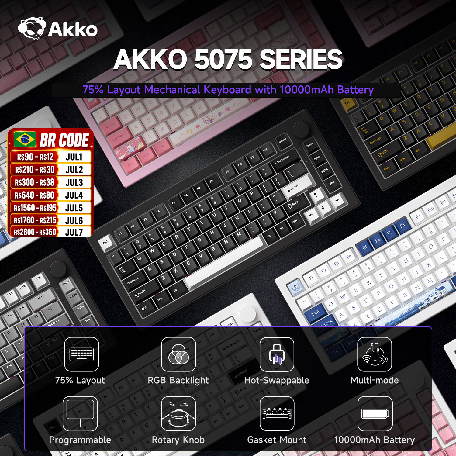 Akko 5075 V3 75% Mechanical Ke - Gaming Keyboard Hall Effect incelemesi ve fiyatı