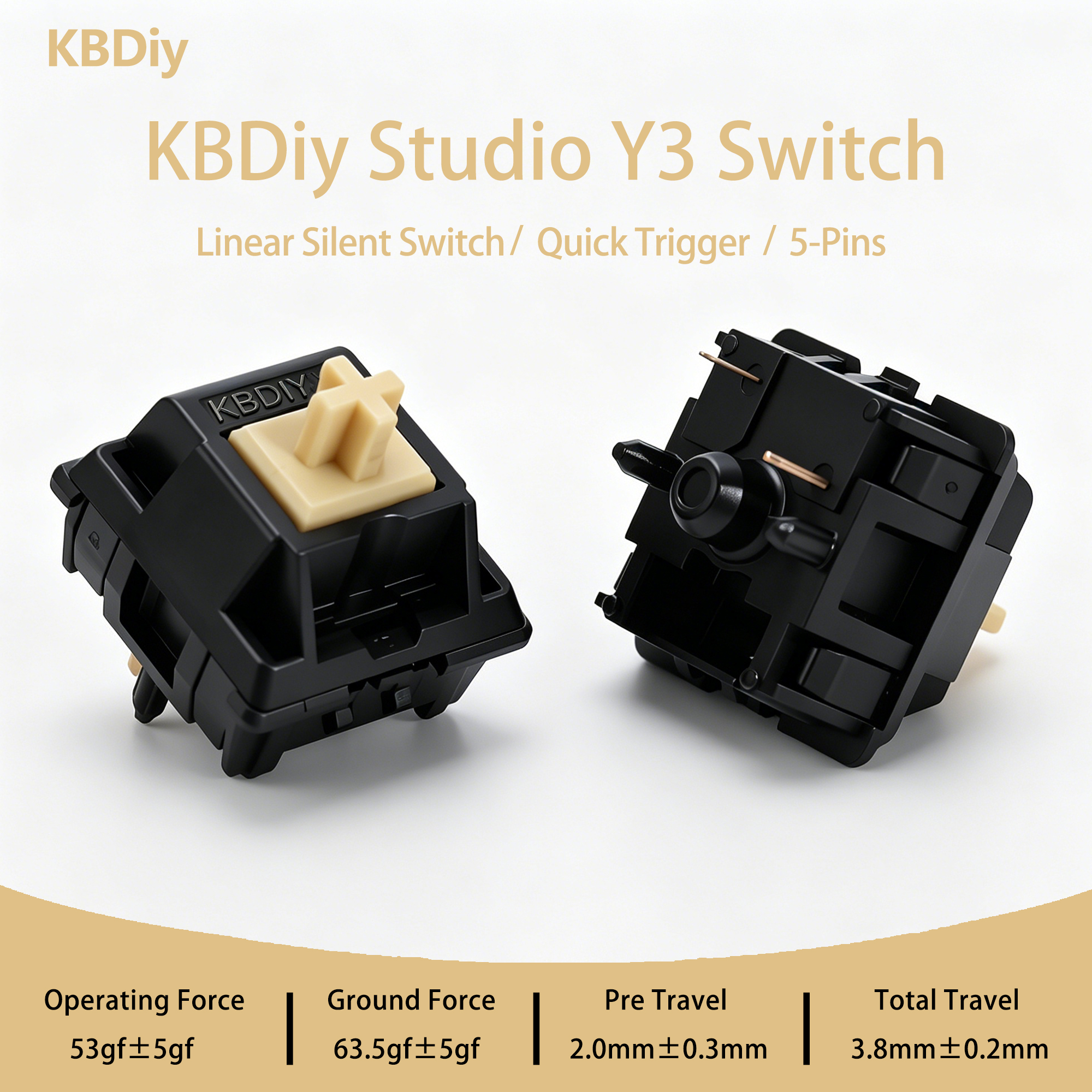 KBDiy Y3 Silent Switch Linear  - Keyboard Lube Kit incelemesi ve fiyatı