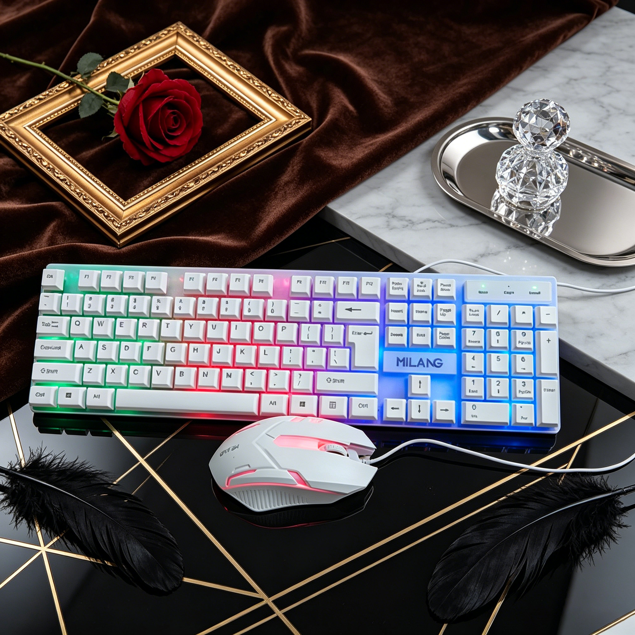 Wired RGB Backlit Keyboard Mou - Gaming Keyboard And Mouse Combo incelemesi ve fiyatı