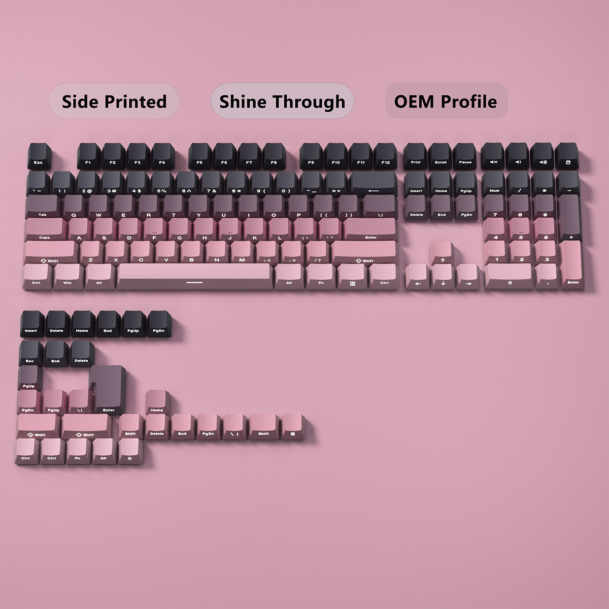 Gradient Keycaps Side Printed  - Gaming Keyboard Typewriter incelemesi ve fiyatı