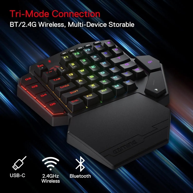 New Redragon K585 PRO Wireless - Gaming Keyboard 1 Hand incelemesi ve fiyatı