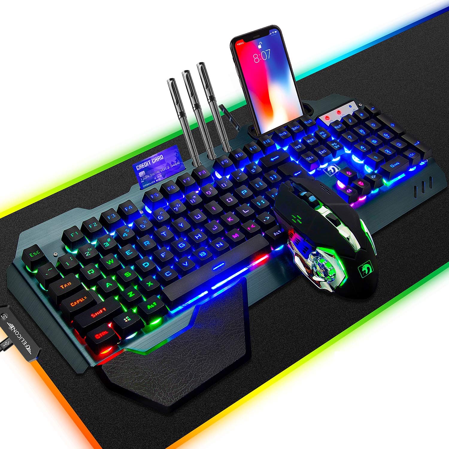 RGB Gaming Keyboard Mouse Comb - Gaming Keyboard Number Pad incelemesi ve fiyatı