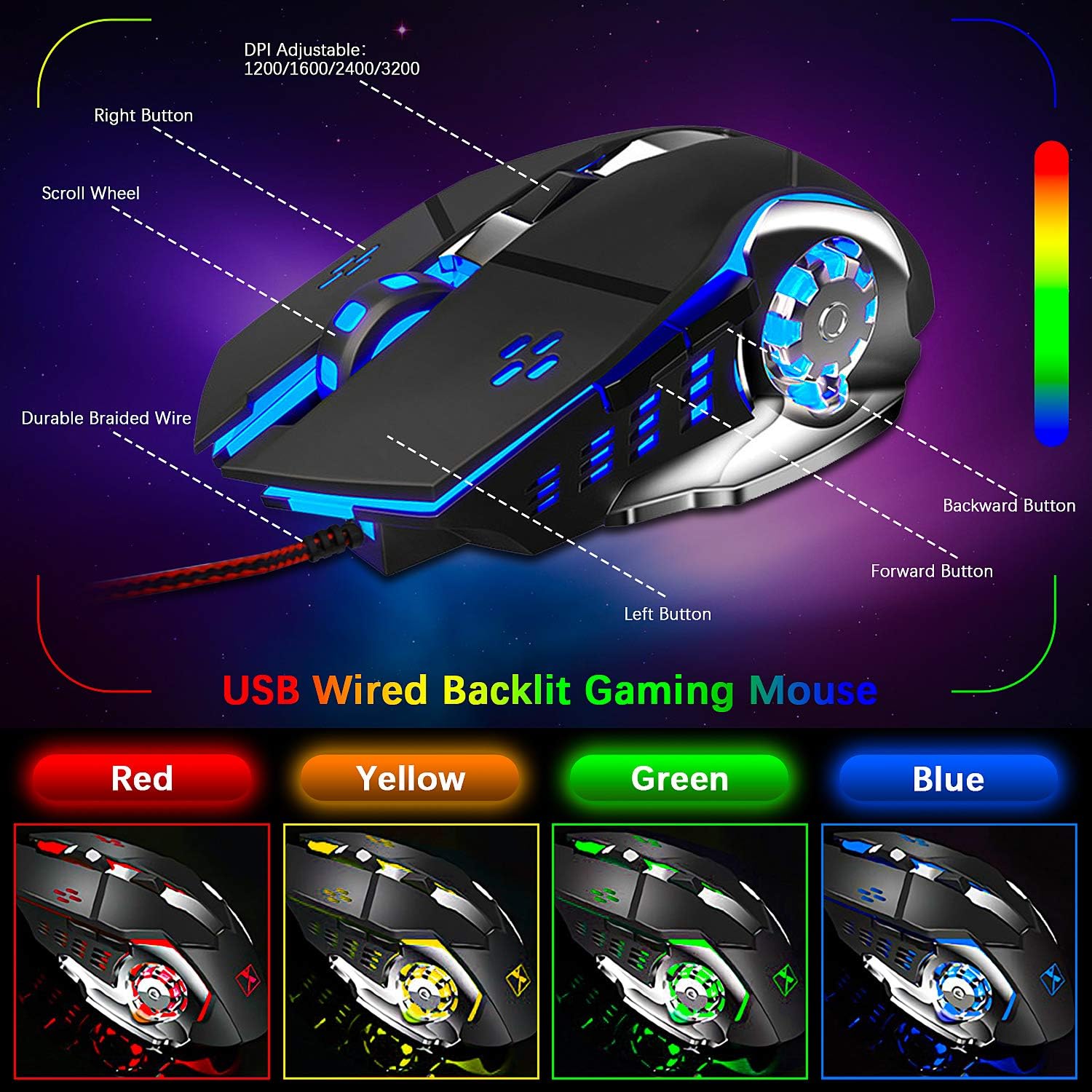 RGB Gaming Keyboard Mouse Comb - Gaming Keyboard Number Pad incelemesi ve fiyatı