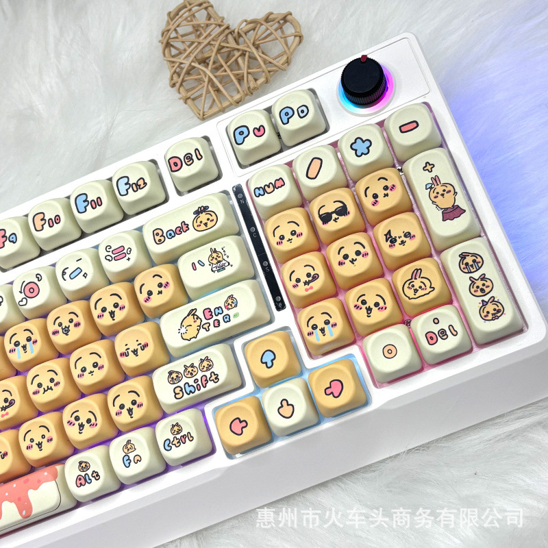 Chiikawa Cute Emoji Keycap Set - Gaming Keyboard Emoji incelemesi ve fiyatı