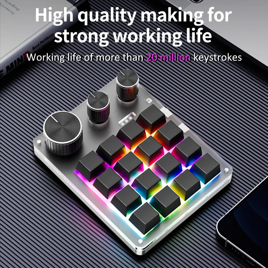 2.4G Bluetooth 3 Modes 16 Keys - Gaming Keyboard 1 Hand incelemesi ve fiyatı