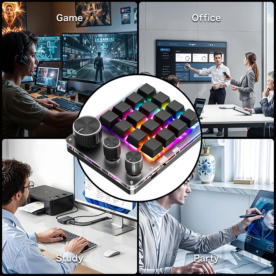 2.4G Bluetooth 3 Modes 16 Keys - Gaming Keyboard 1 Hand incelemesi ve fiyatı
