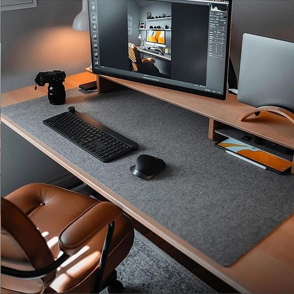 Felt Desk Mat Computer Mat for - Gaming Keyboard And Mouse Pad incelemesi ve fiyatı
