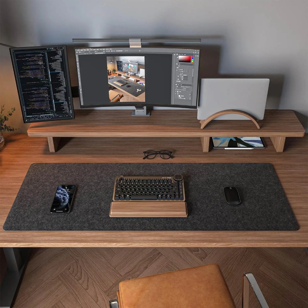 Felt Desk Mat Computer Mat for - Gaming Keyboard And Mouse Pad incelemesi ve fiyatı