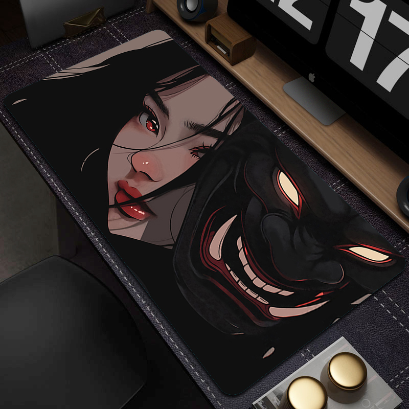 Gamer Mouse Pad Oni Devil Mask - Gaming Keyboard Typewriter incelemesi ve fiyatı