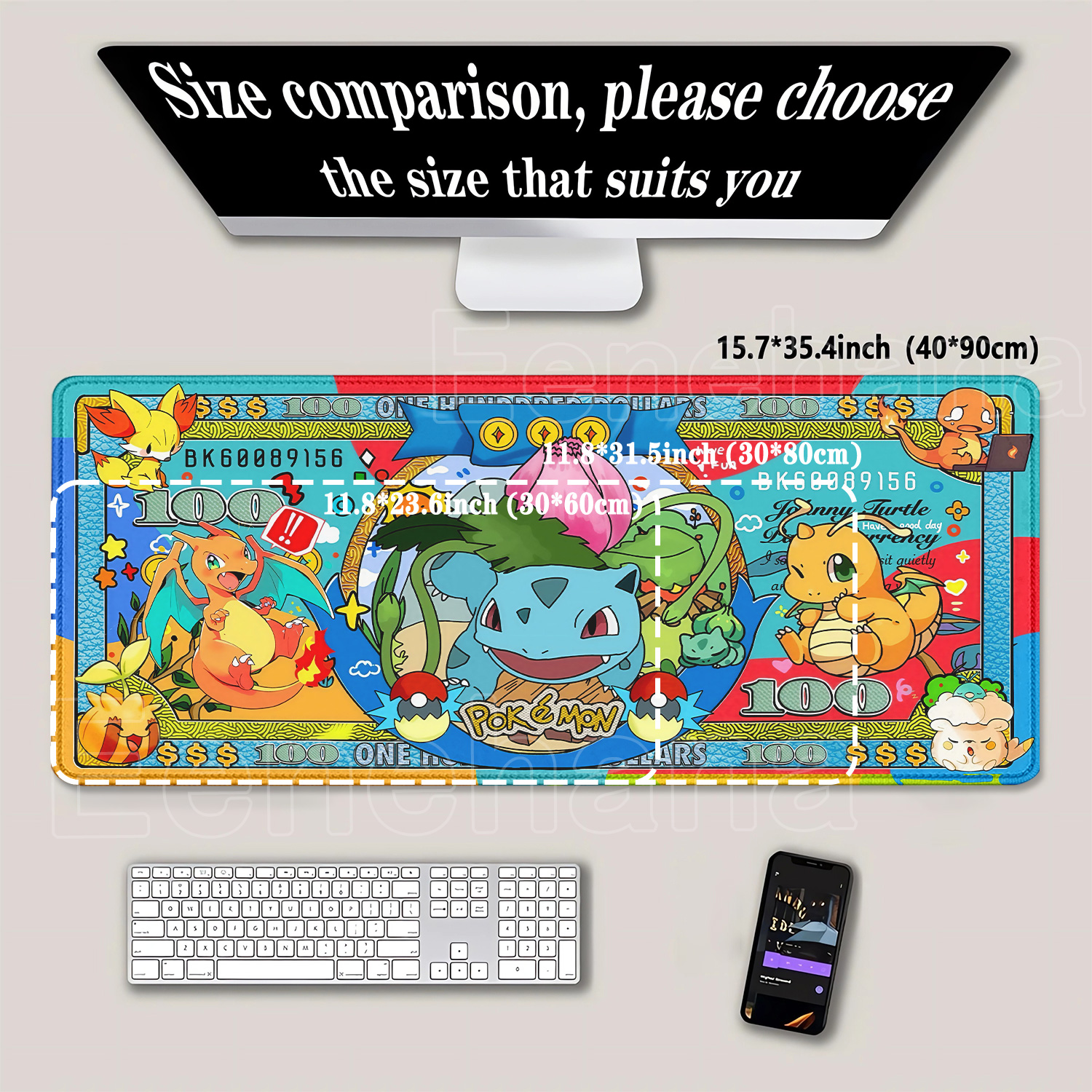 HD printing Pokemon banknotes  - Gaming Keyboard Typewriter incelemesi ve fiyatı