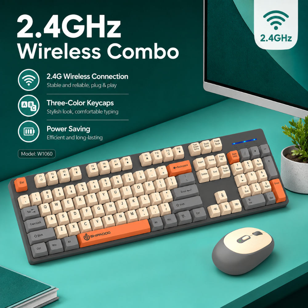 SHIPADOO W1060 2.4G Wireless G - Gaming Keyboard And Mouse Combo incelemesi ve fiyatı