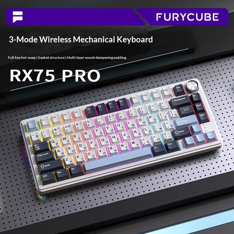 Furycube Rx75 Pro Tri Mode Rus - Gaming Keyboard Not Typing incelemesi ve fiyatı