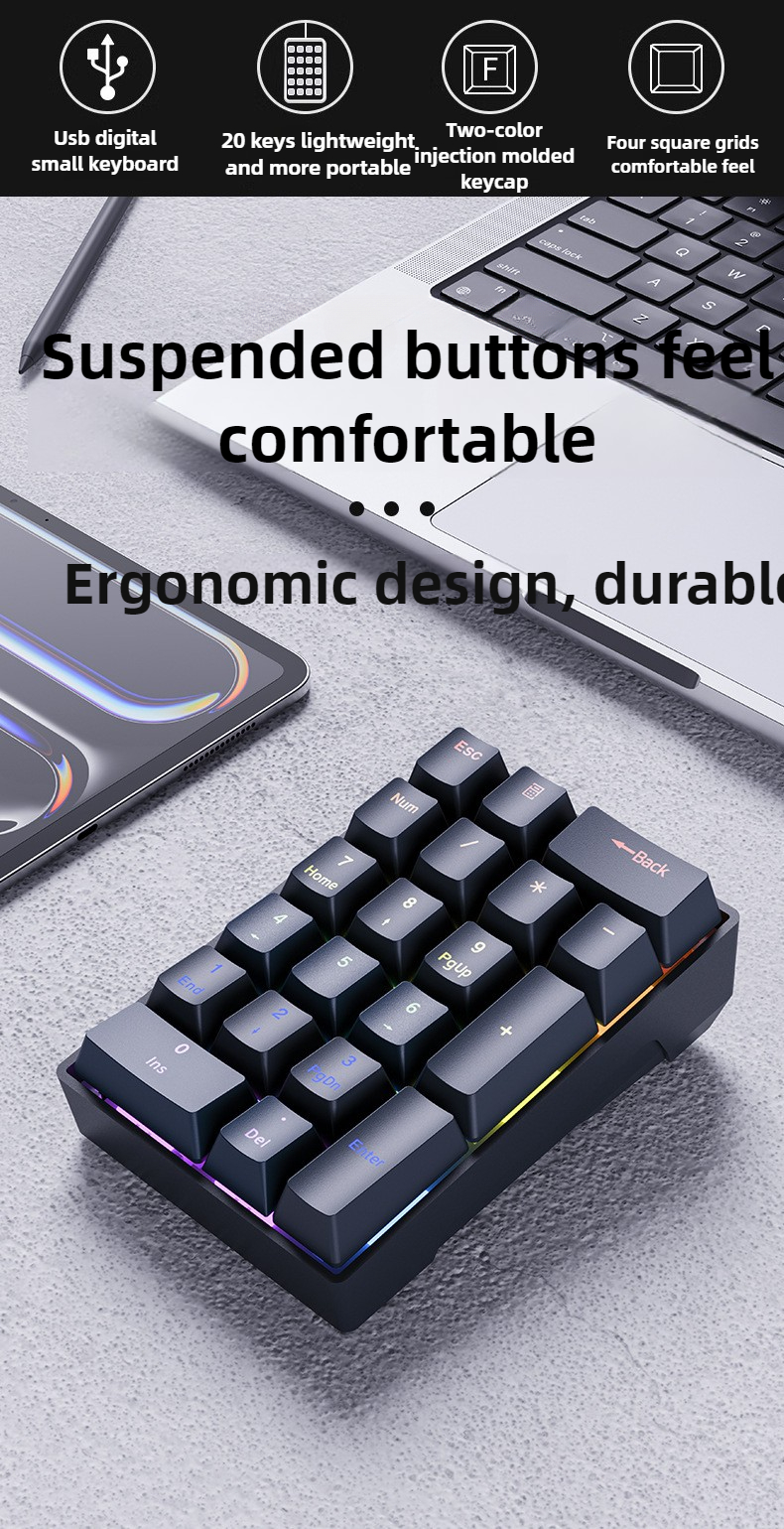 20 Keys Numeric Mechanical Wir - Gaming Keyboard Number Pad incelemesi ve fiyatı